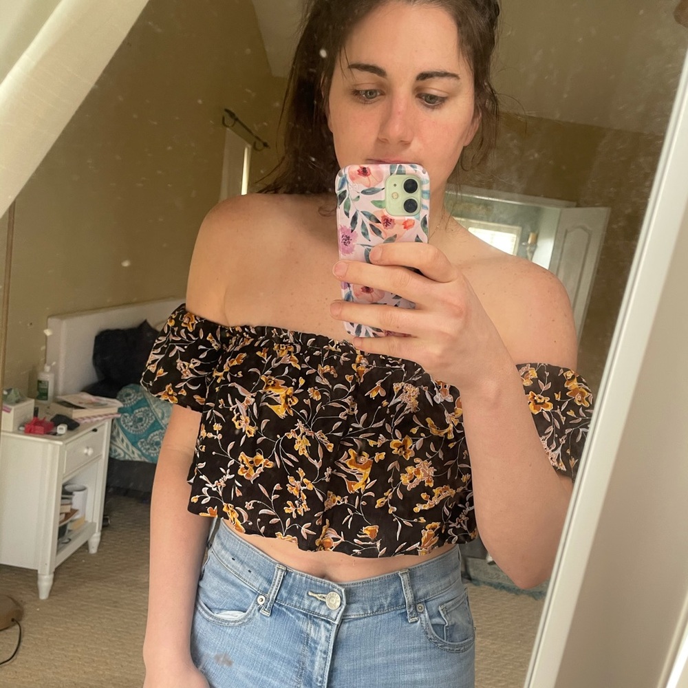 Pacsun Floral Crop Top